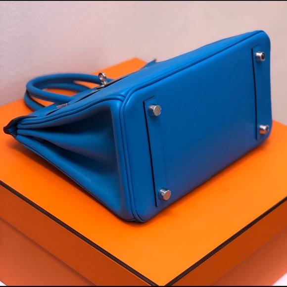 Hermes Birkin 25 Blue Zanzibar Swift leather-NEW! - Picture 8 of 8